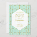 Search for mint sweet 16 invitations Modern