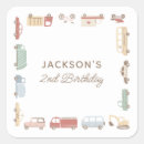 Search for transportation birthday stickers Garbage truck