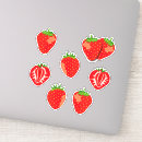 Search for juicy strawberry stickers Red