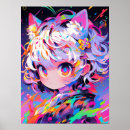 Search for abstract cat posters Psychedelic