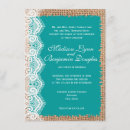 Search for turquoise burlap wedding invitations Country