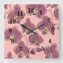 Search for blush pink floral clocks Pattern