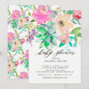 Search for cactus baby girl shower invitations Modern