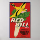 Search for red billed posters Vintage