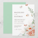 Search for peach and mint green wedding invitations Botanical