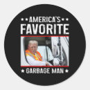 Search for garbage stickers President