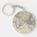 Search for vintage world map key rings Wanderlust