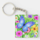 Search for beautiful butterfly key rings Blue