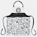 Search for christmas baking aprons Black and white