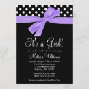 Search for purple and black baby shower invitations Cute
