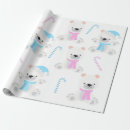 Search for polar bear christmas wrapping paper Blue