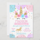 Search for unicorn 2nd birthday invitations Party