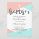 Search for pink and grey christening invitations Modern