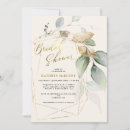 Search for eucalyptus geometric bridal shower invitations Watercolor