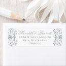 Search for silver damask wedding return address labels For her