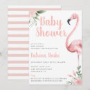 Search for tropical floral baby shower invitations Flamingo
