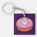 Search for frosting square key rings Doughnut