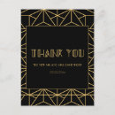 Search for roaring 20s thank you cards Black and gold