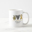 Search for gold ribbon mugs Heart