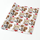 Search for cat dog christmas wrapping paper Red