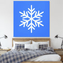Search for snowflakes canvas prints White