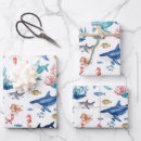 Search for shark birthday wrapping paper Ocean