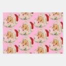 Search for vintage pink santa wrapping paper Classic
