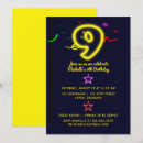 Search for ninth birthday invitations Stars
