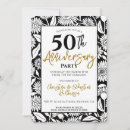 Search for gold and black 50th anniversary invitations Minimalist