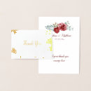 Search for gold foil thank you cards Burgundy