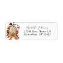 Search for fall floral return address labels Rustic