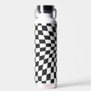 Search for black and white checkered water bottles Modern