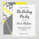 Search for chevron birthday invitations Yellow