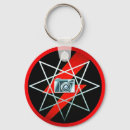 Search for star in circle key rings Black