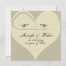 Search for cute square wedding invitations Love birds