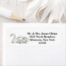 Search for swan bird return address labels Elegant