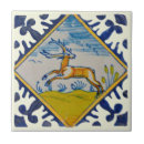 Search for reindeer tiles Hand painted vintage delft