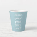 Search for peace quote mugs Blue