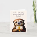 Search for funny sloth birthday cards Cute