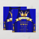 Search for blue and gold prince birthday invitations Boy