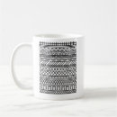 Search for tribal geometric mugs Black and white
