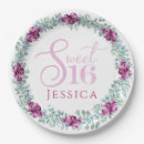 Search for purple sweet 16 plates Birthday