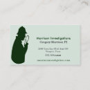 Search for private detective business cards Investigator