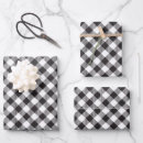 Search for black and white buffalo check wrapping paper Chequered