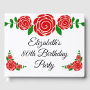 Search for 80th birthday guest books Rose
