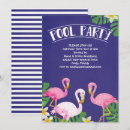 Search for flamingo pool party invitations Purple