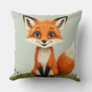 Search for cartoon fox cushions Illustration