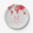 Search for world map paper plates Globe