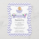 Search for carriage baby girl shower invitations Chevron