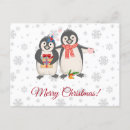 Search for merry christmas penguin postcards Snow